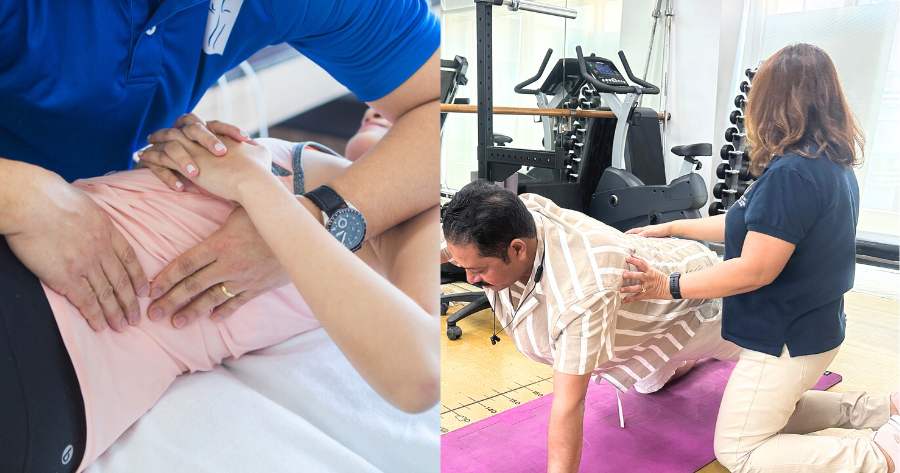 Our physiotherapists at Prohealth Sports and Spinal Manila Philippines in action, treating back pain in patients